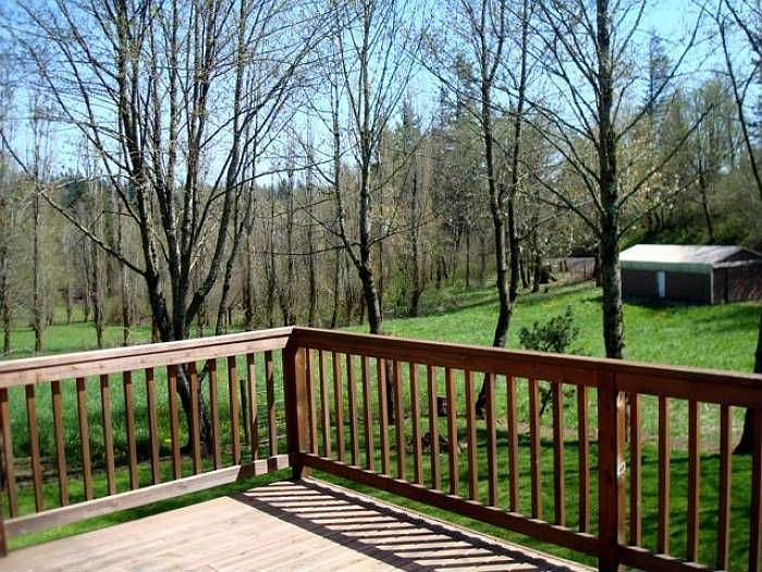 Back deck and pole barn