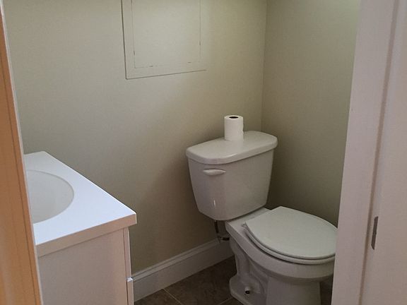 Basement powder room