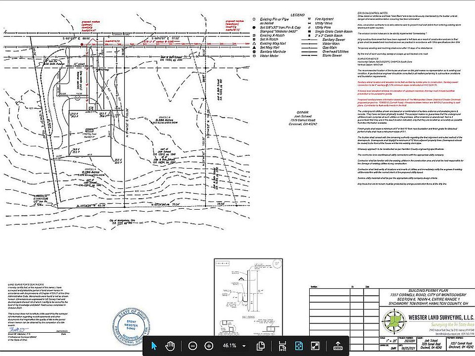 Site plan for 1 of the lots