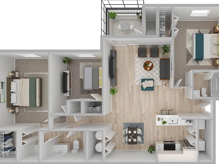 3 Bedroom | 2 Bath | 1129 SF 3 Bedroom | 2 Bath | 1129 SF