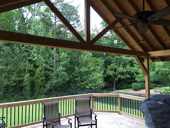 Deck, greenbelt and POA pond