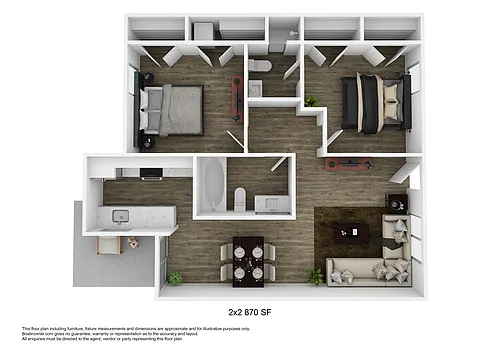 Floor plan Two Bedroom