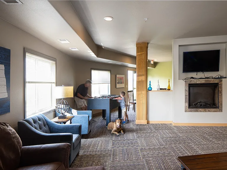 Enjoy time together in the community rooms