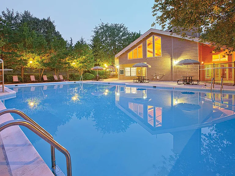 Resort-style swimming pool and clubhouse
