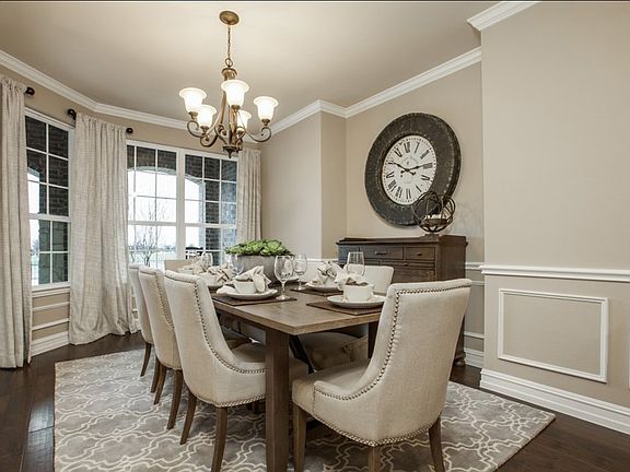Model Representation - Formal dining room with large windows