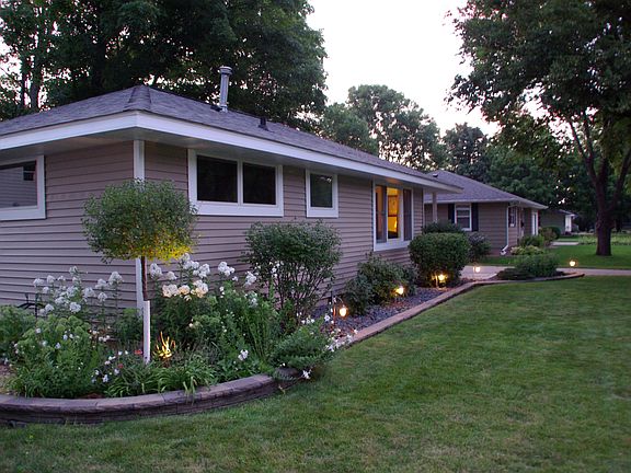 Front of house, landscaping