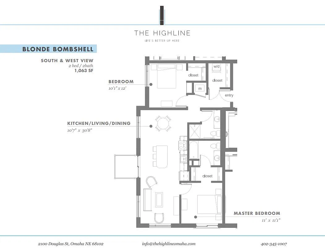 Floor plan Blonde Bombshell
