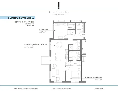 Floor plan Blonde Bombshell