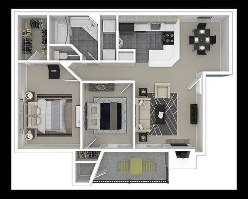 Floor plan 2BR/1BA - B.&O.