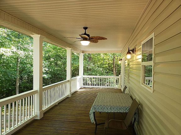 Porch overlooks Lake