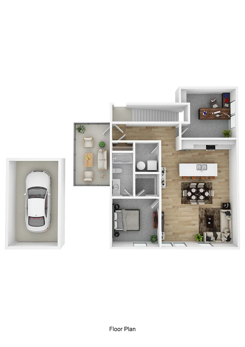 Floor plan Residence No. 101 Carriage Home with Den