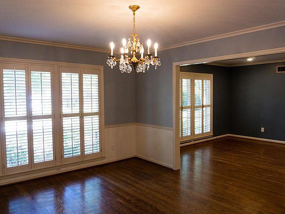 View from dining room to front office (street view).