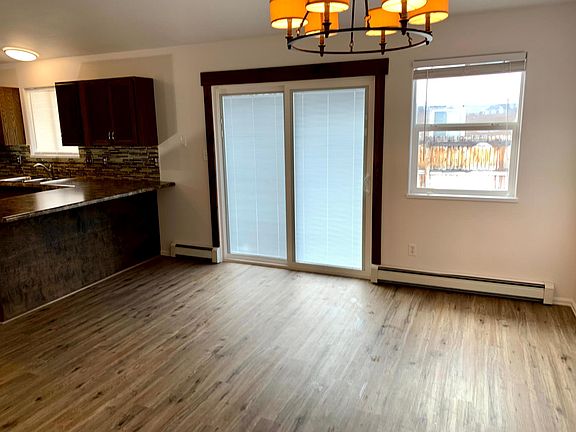 Kitchen, slider with internal blinds