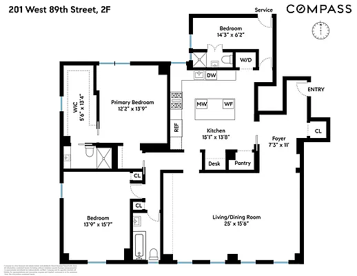 201 West 89th Street #2F in Upper West Side, Manhattan