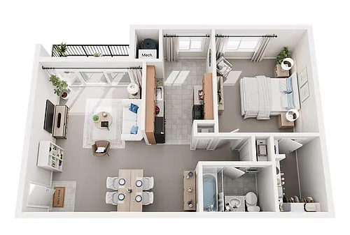 Floor plan 1 Bedroom