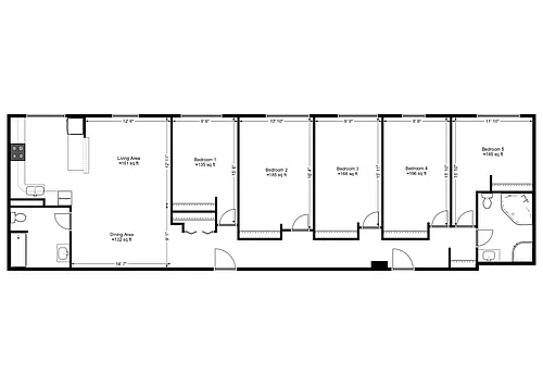 Floor plan 5 Bedroom- 96