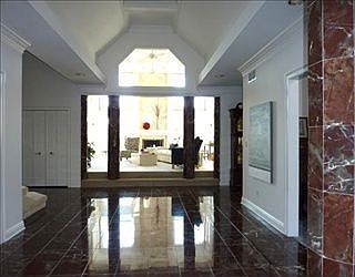 Foyer with Marble Flooring
