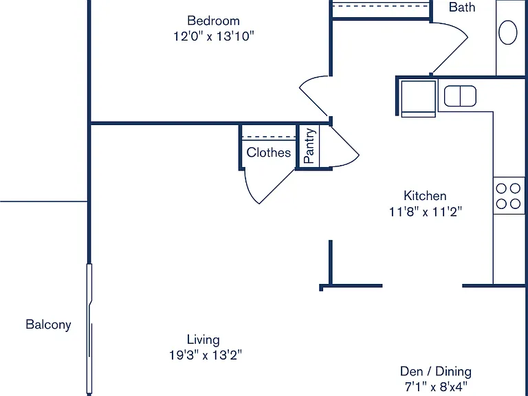 Tanglewood 1 BED 1 BATH + DEN 734 SQ FT (1) Tanglewood 1 BED 1 BATH + DEN 734 SQ FT (1)