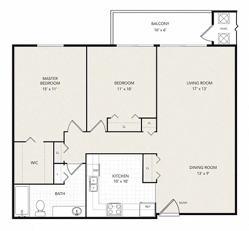 Floor plan 2 Bedroom