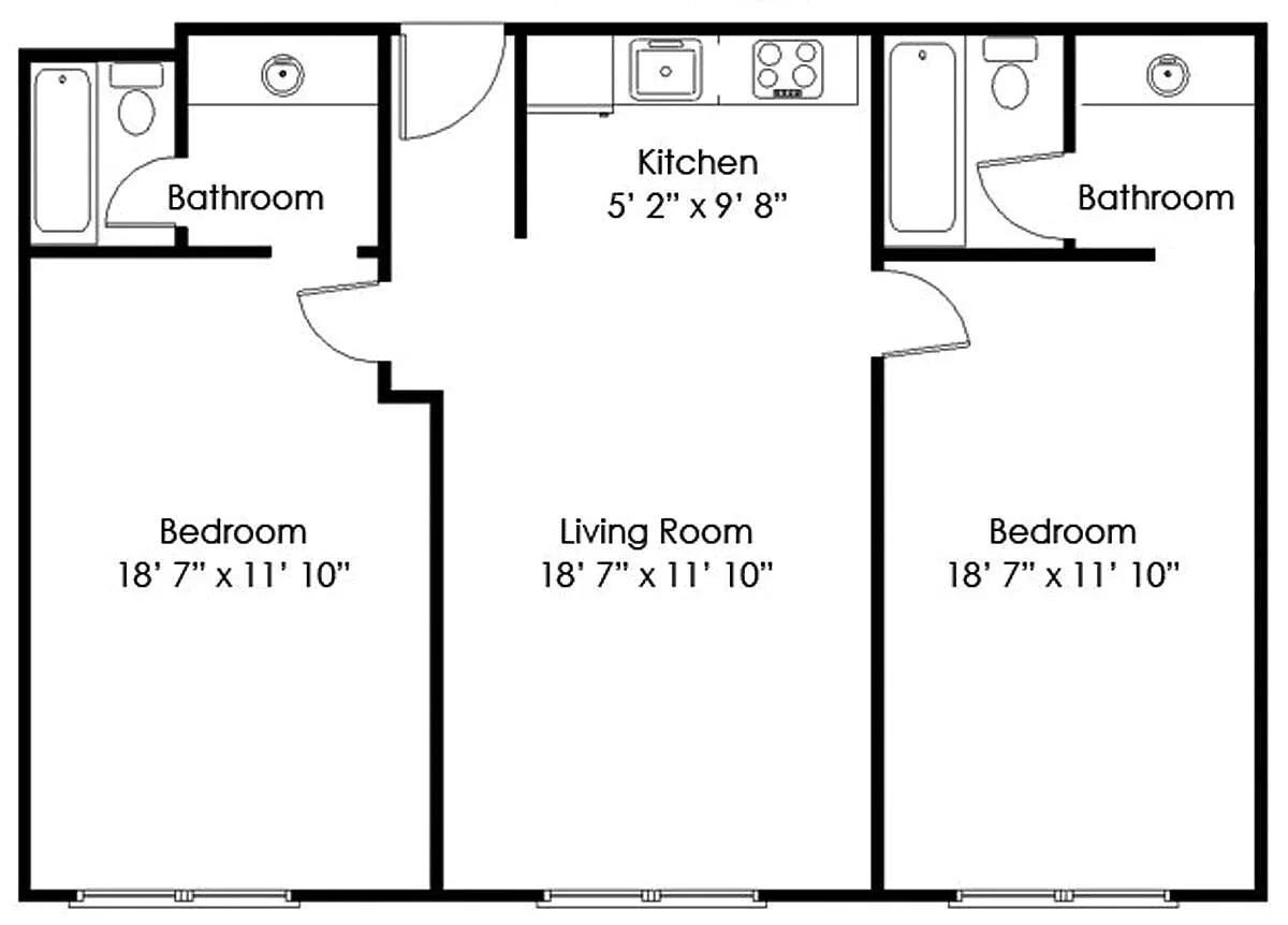 Floor plan 2 Bedroom