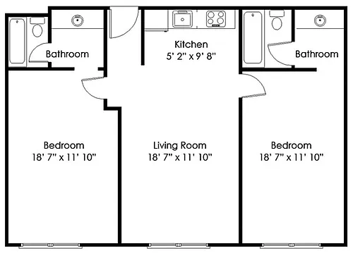 Floor plan 2 Bedroom