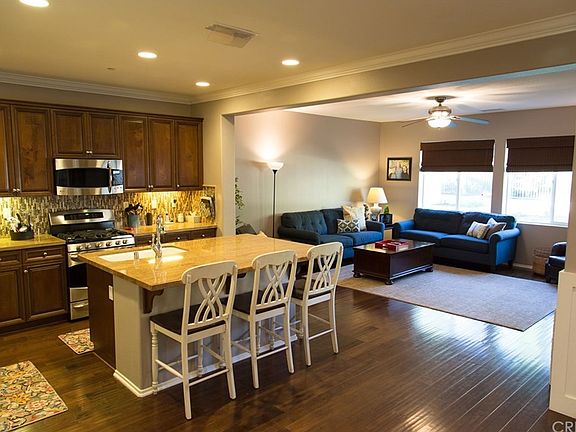 Spacious open concept living space and kitchen