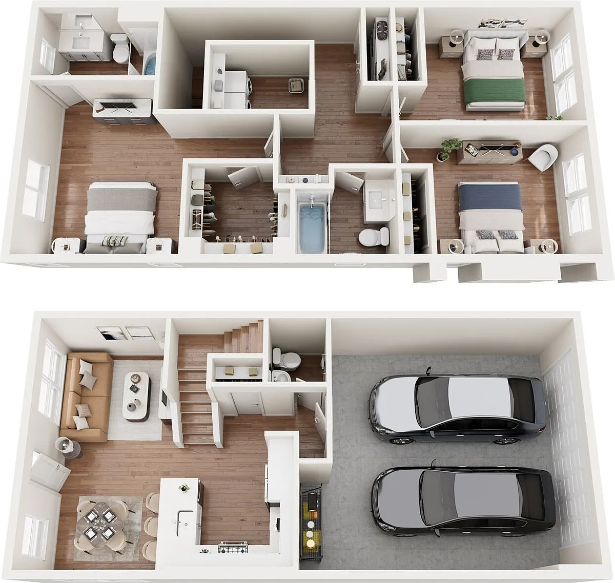 Floor plan 3B, 2.5AD A