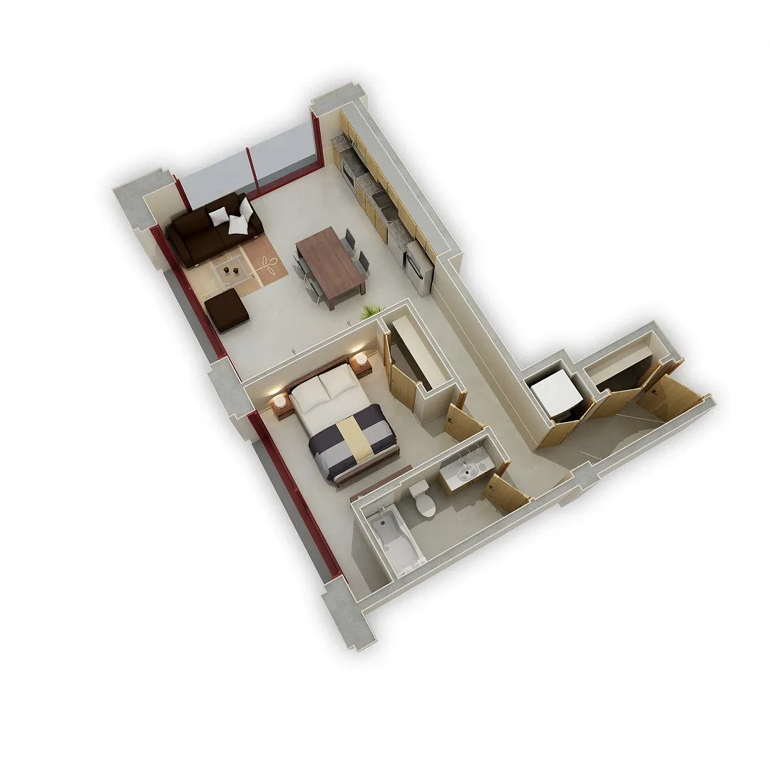 Floor plan One Bedroom U
