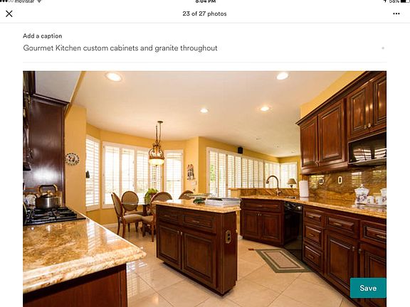 Granite and marble kitchen throughout 