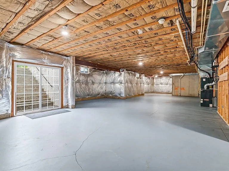 Unfinished walk out basement