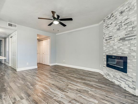 Updated entry way and living room.