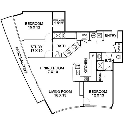Floor plan Milano with Den