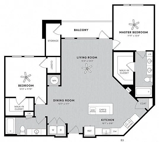 Floor plan B3