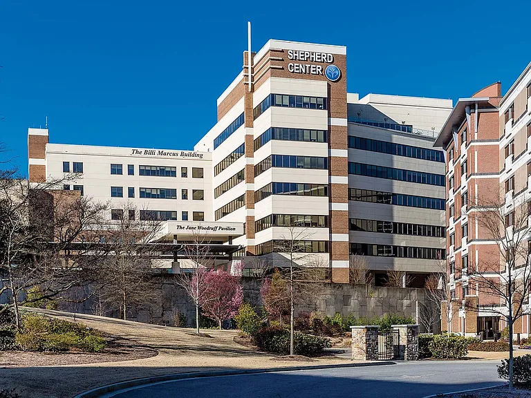 The Shepherd Center, attached to Piedmont Atlanta Hospital, is just a quick walk away