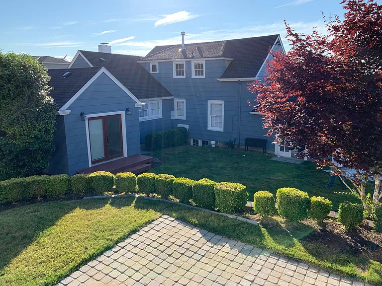 Backyard from patio area