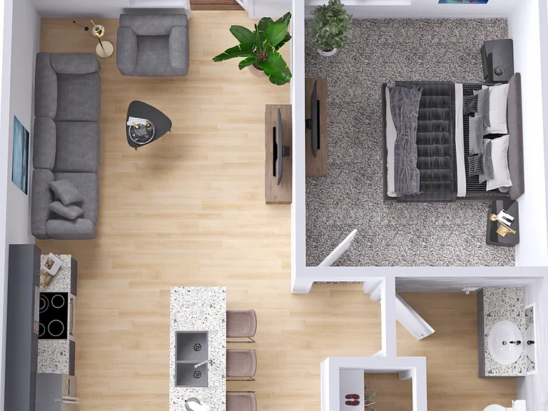 One Bedroom, One Bathroom Apartment