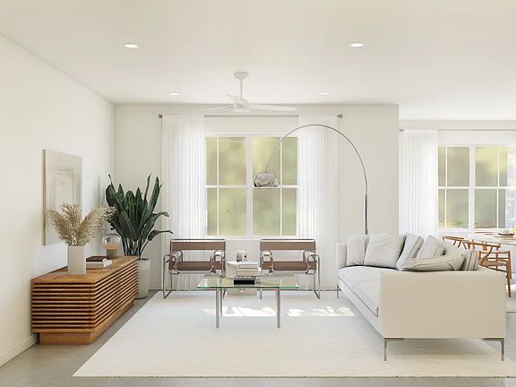 Great room with tile flooring