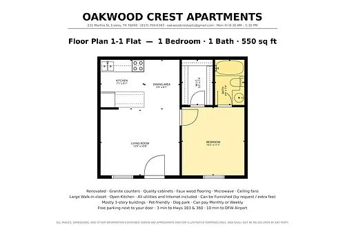 Floor plan Monthly Rate