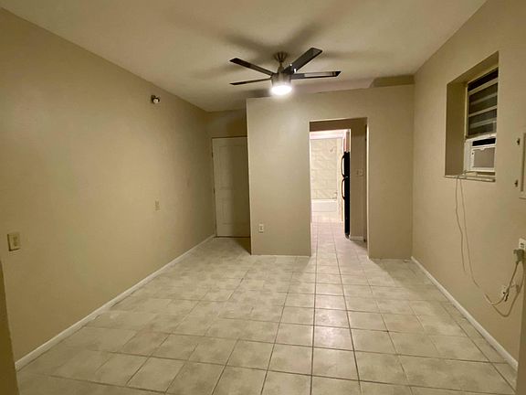 View from barn door to kitchen. Closet on left.