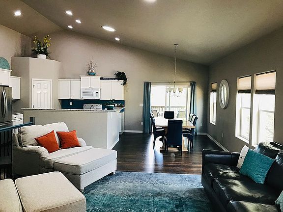 Custom blinds, open plan