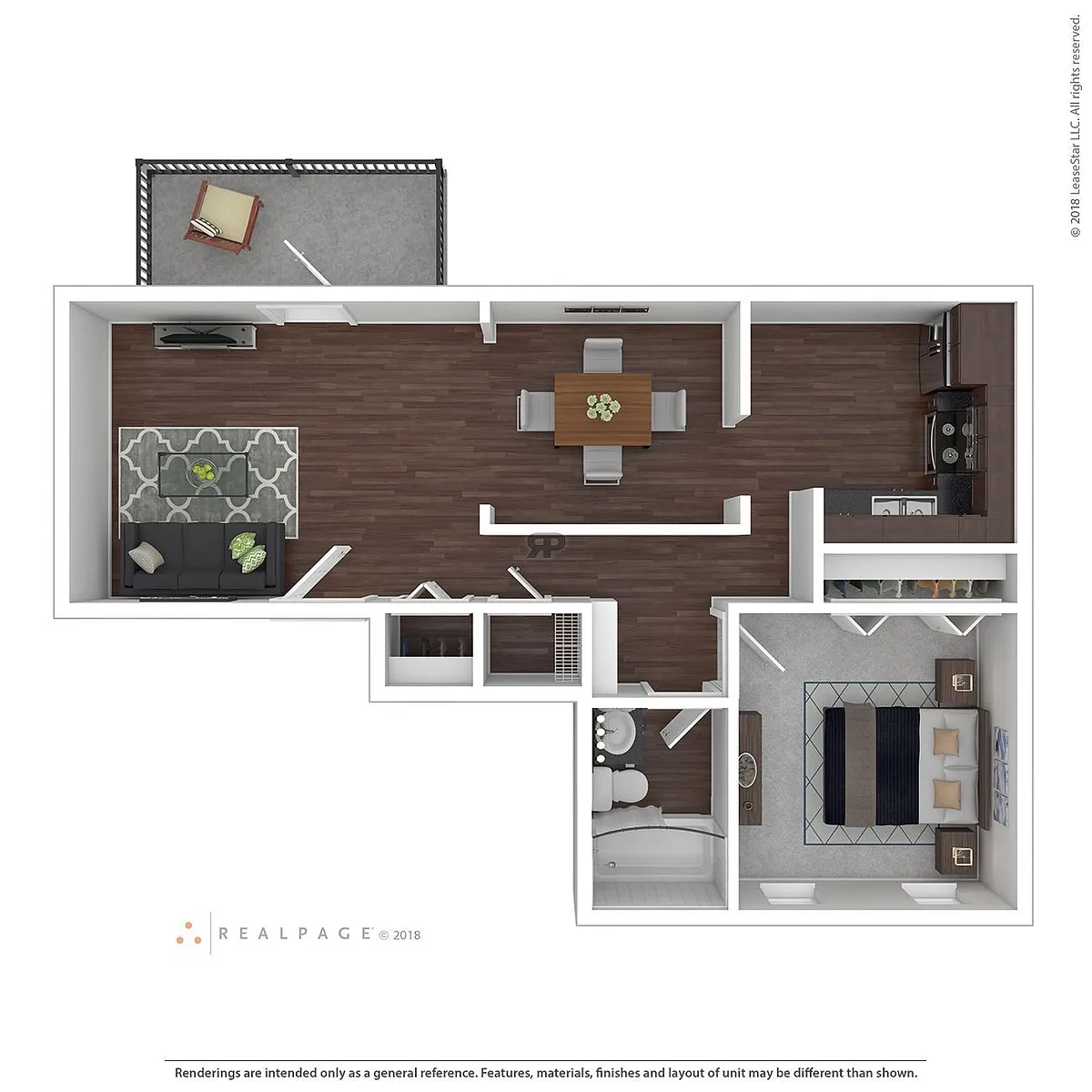 Floor plan One Bedroom (1 Bedroom / 1 Bath)