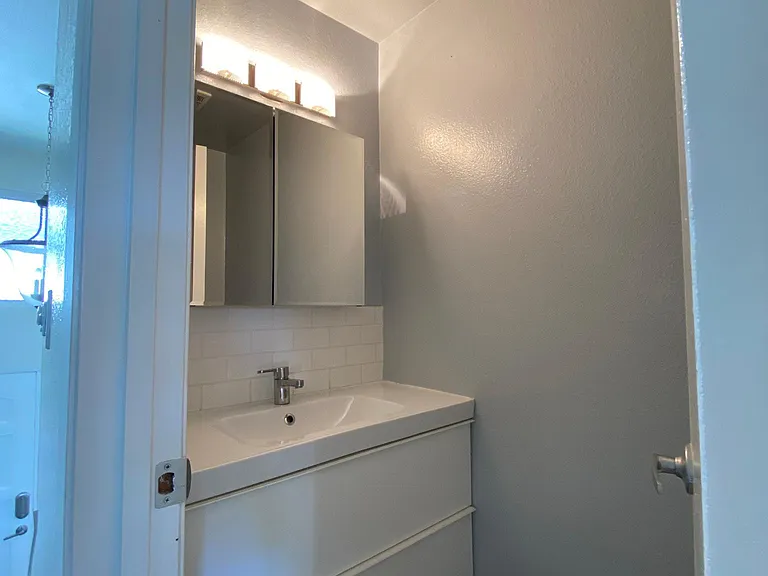 Upstairs powder room