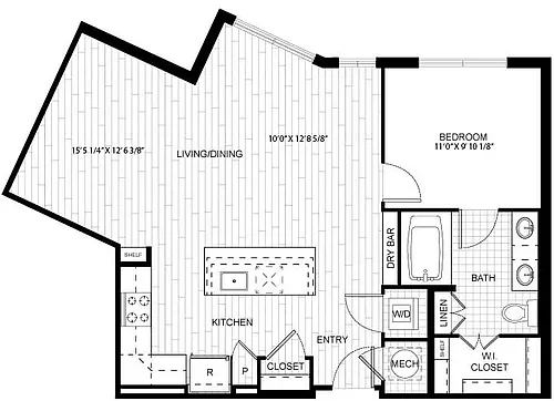 Floor plan 1 Bed/1 Bath-F_A07