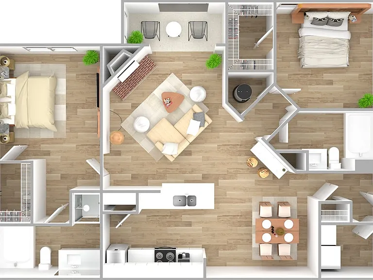 2 Bedroom | 2 Bath | 1171 SF 2 Bedroom | 2 Bath | 1171 SF
