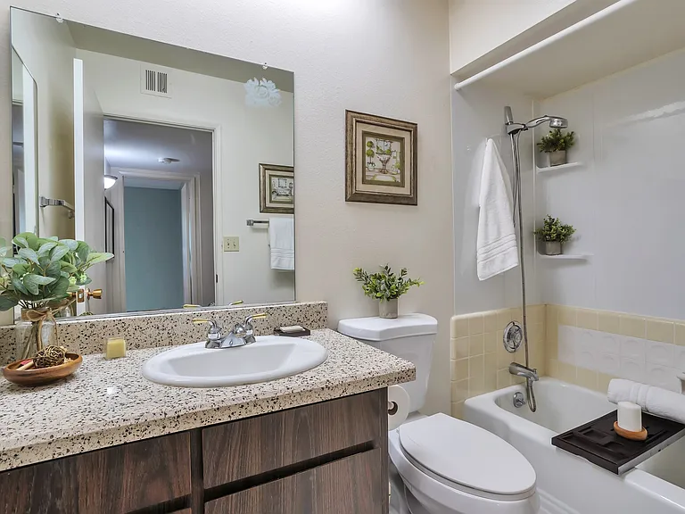 Hallway has a full bath with shower.