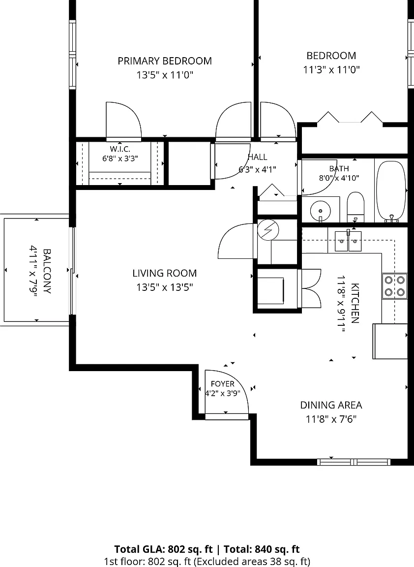2 bed, 832 sqft, $1,795 — Photo 4