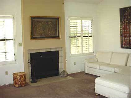 Shutters, fans, fireplace