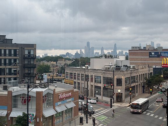 The living space view! 
Even on a cloudy day you can see the skyline.