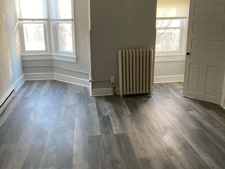 Spacious living room area overseeing downtown Bethlehem