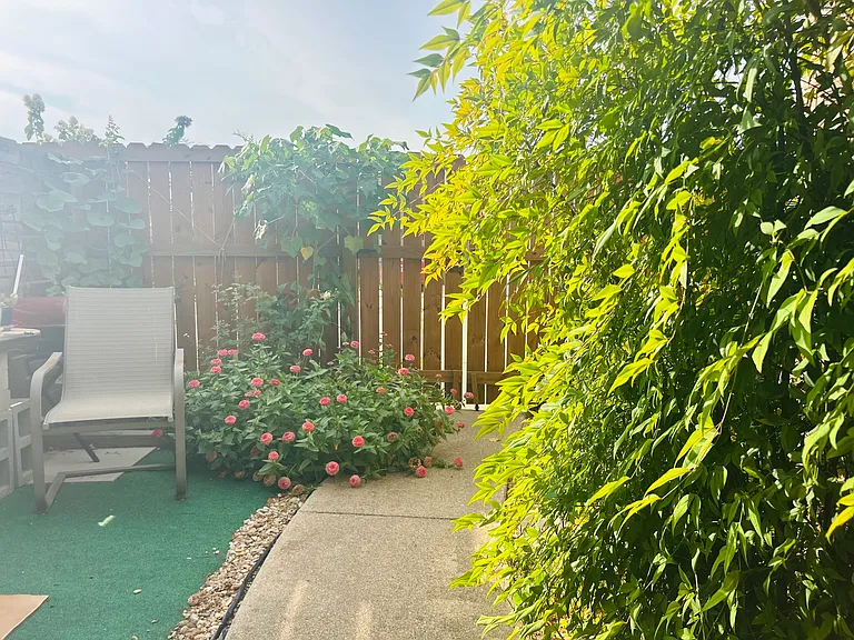 fenced back yard with great privacy